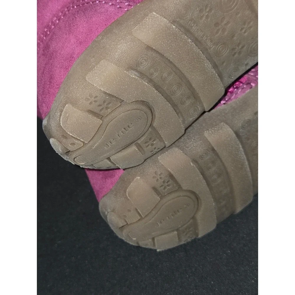 Stride Rite Bianca Girls Boots Size 9.5M Pink Suede Floral Zip Up Cute Shoes‎